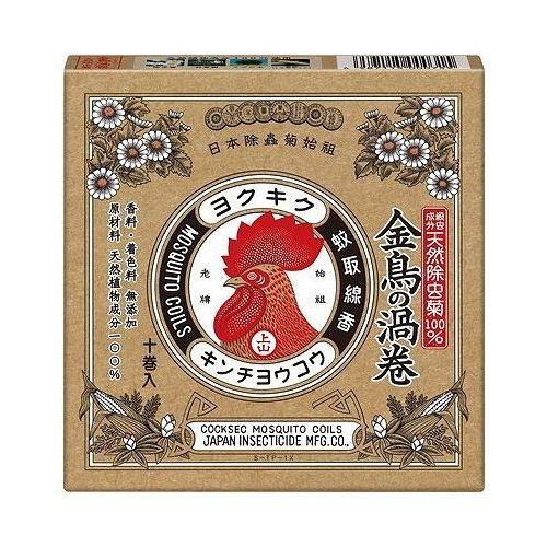 【単品15個セット】 大日本除虫菊 天然除虫菊 金鳥の渦巻 10巻(代引不可)【送料無料】