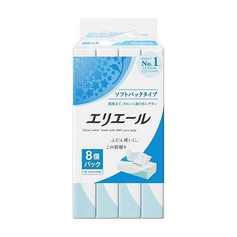 【単品10個セット】 エリエール ソフトパック 160組×8個パック 大王製紙(代引不可)【送料無料】