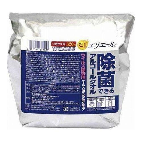 【5個セット】 大王製紙 エリエール 除菌 アルコールタオル 用 大容量 つめかえ用 320枚(代引不可)【送料無料】の通販は