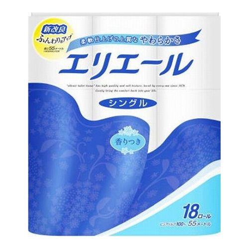 【10個セット】 大王製紙 エリエール トイレットティシュー 18ロール(シングル)(代引不可)【送料無料】の通販は
