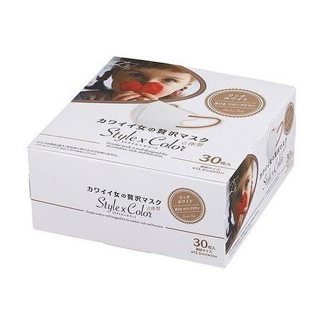 【単品20個セット】 カワイイ女のぜい沢マスクSTYLEXCOLOR リッチホワイト 原田産業(代引不可)【送料無料】