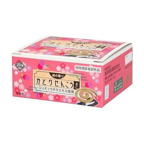 【単品20個セット】 かとりせんこうミニ 20巻 桃の香り(代引不可)【送料無料】