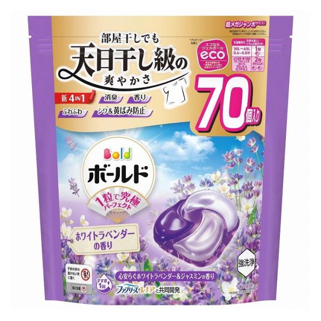【単品3個セット】 ボールド ジェルボール4D心安らぐホワイトラベンダー&ジャスミンの香りつめかえ超メガジャンボサイズ 洗濯 大容量 P&Gジャパン(代引不可)【送料無料】