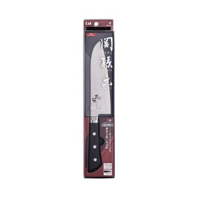 【単品3個セット】 関孫六 茜 三徳165mm 貝印(代引不可)【送料無料】