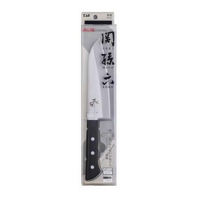 【単品4個セット】 関孫六 萌黄 三徳165mm 貝印(代引不可)【送料無料】