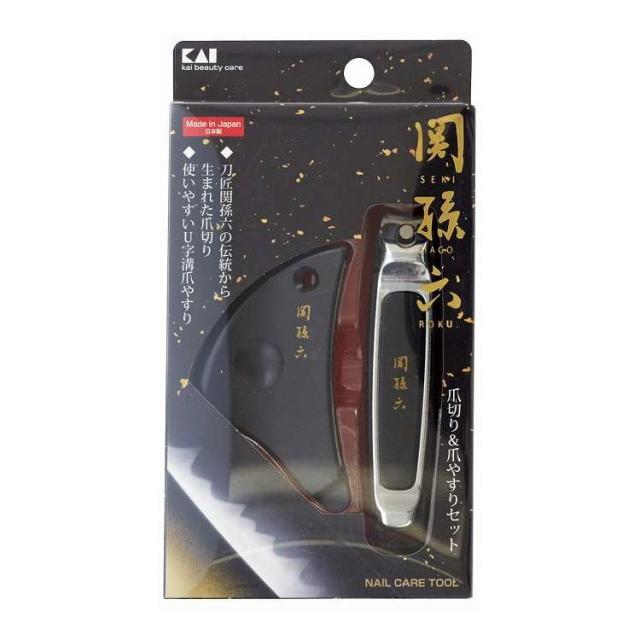 【単品8個仕かける】 HC3503 関孫六 ツメキリ&ツメヤスリセット 貝印(代引不可)【貨物輸送無料】