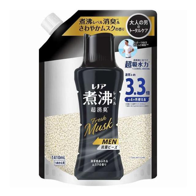 【単品11個セット】 レノア煮沸レベル消臭ビーズMEN清潔感あふれるムスクの香りつめかえ用超特大 P&Gジャパン(代引不可)【送料無料】