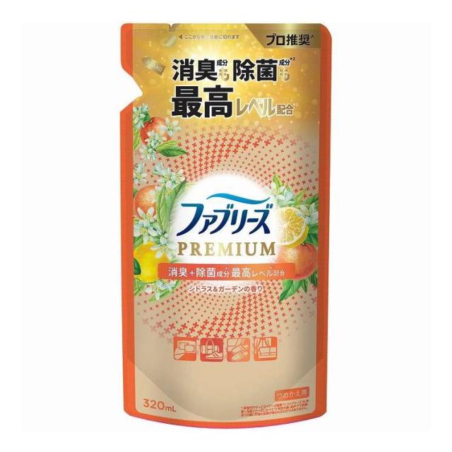 【単品17個セット】 ファブリーズW除菌+消臭プレミアムシトラス&ガーデンの香りつめかえ P&Gジャパン(代引不可)【送料無料】