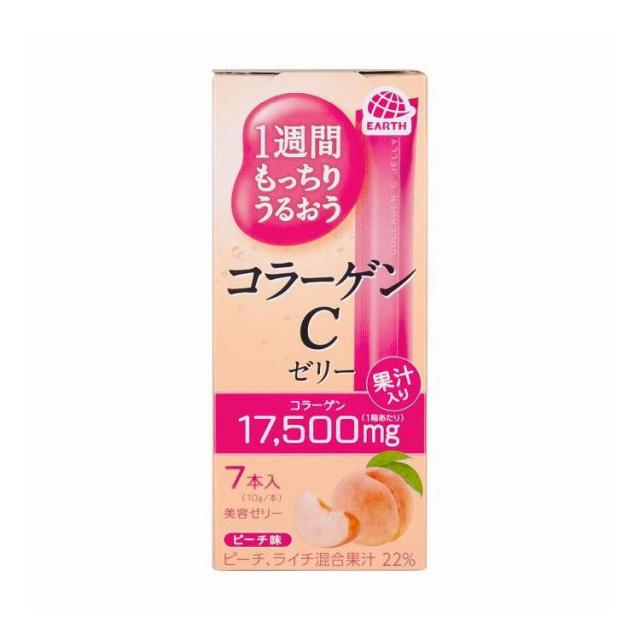 【単品18個セット】 1週間もっちりうるおうコラーゲンCゼリー ピーチ味(代引不可)【送料無料】