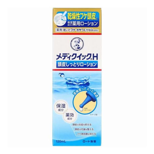 【単品20個セット】 ロート製薬 メディクイックH 頭皮しっとりローション 120ml(代引不可)【送料無料】