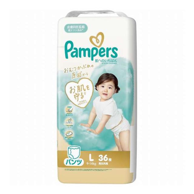 【単品3個セット】 P&amp;Gジャパン パンパース肌へのいちばんパンツ/スーパージャンボ L 36枚(代引不可)【送料無料】