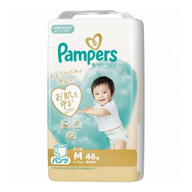 【単品3個セット】 P&amp;Gジャパン パンパース肌へのいちばんパンツ/スーパージャンボ Mたっち 46枚(代引不可)【送料無料】