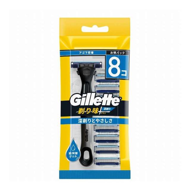 【単品9個セット】 P&amp;Gジャパン ジレット剃り味+プラス深剃り7Bホルダー付(代引不可)【送料無料】