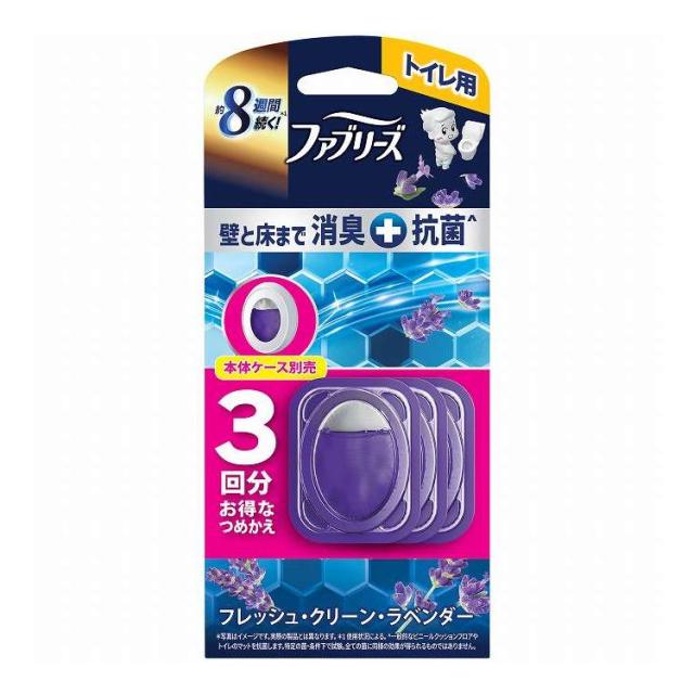 【単品10個セット】 P&amp;Gジャパン ファブリーズトイレ用消臭剤プレミアムシリーズ+ フレッシュクリーンラベンダーつめかえ3個パック(代引不可)【送料無料】