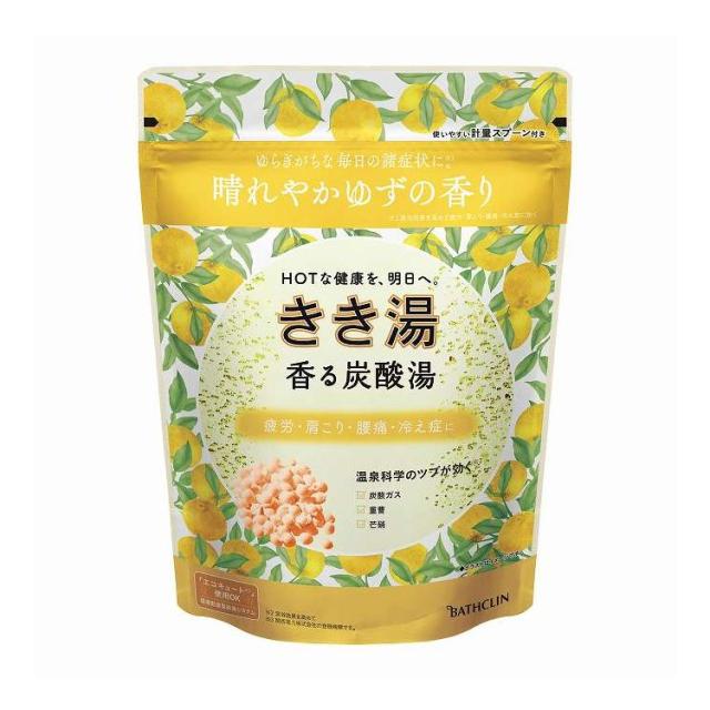 【単品11個仕かける】 バスクリン きき湯 香る炭酸湯 ゆずの芳ばしさ 360G(代引不可)【貨物輸送無料】