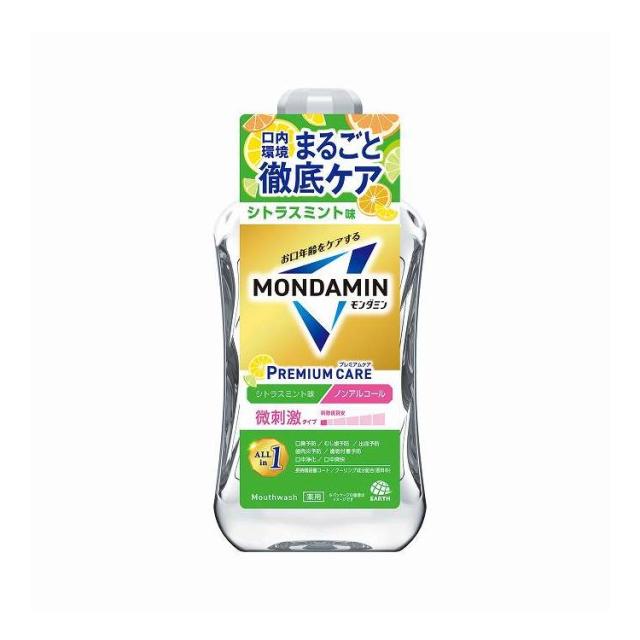 【単品10個セット】 アース製薬 モンダミン プレミアムケア シトラスミント 1000ml(代引不可)【送料無料】