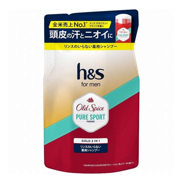 【単品12個仕かける】 P&Gジャパン H&S FOR MEN ゴールド2IN1シャンプーオールドスパイスピュアスポーツの芳ばしさつめかえ 300G(代引不可)【貨物輸送無料】