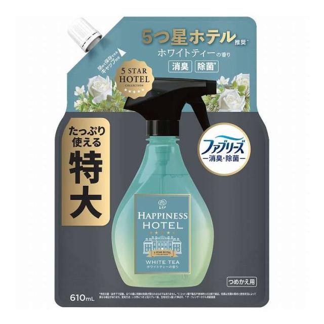 【単品12個セット】 P&Gジャパン レノアハピネスミストホワイトティーの香りつめかえ特大サイズ 610mL(代引不可)【送料無料】