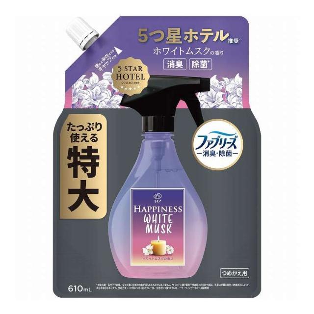 【単品14個セット】 P&amp;Gジャパン レノアハピネスミストホワイトムスクの香りつめかえ特大サイズ 610mL(代引不可)【送料無料】