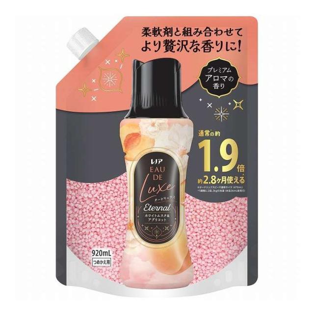 【単品12個セット】 P&Gジャパン レノアオードリュクスアロマジュエルエターナルホワイトムスク&アプリコットの香りつめかえ用特大サイズ 920mL(代引不可)【送料無料】