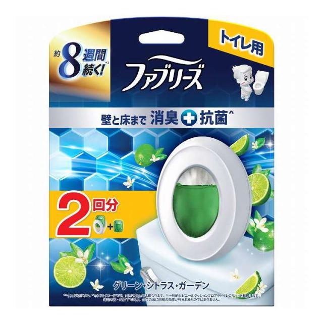 【単品15個セット】 P&Gジャパン ファブリーズトイレ用消臭剤プレミアムシリーズ+ グリーンシトラスガーデン本体+つめかえ1個パック(代引不可)【送料無料】