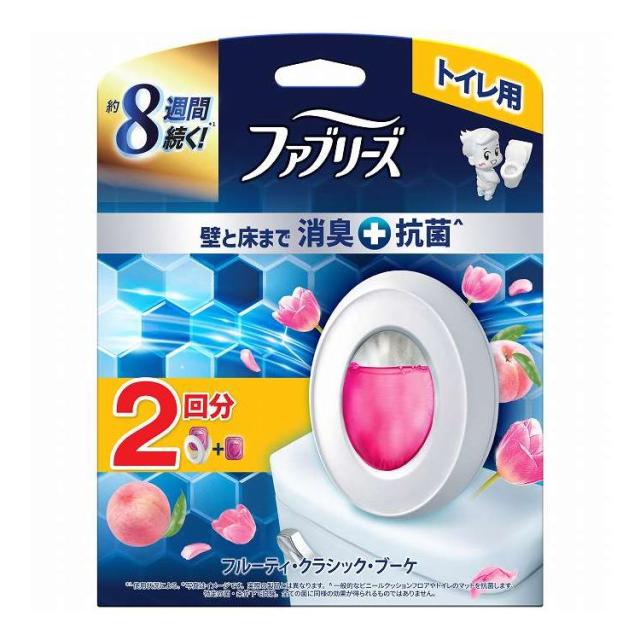 【単品15個セット】 P&amp;Gジャパン ファブリーズトイレ用消臭剤プレミアムシリーズ+ フルーティークラシックブーケ本体+かえ1個パック(代引不可)【送料無料】