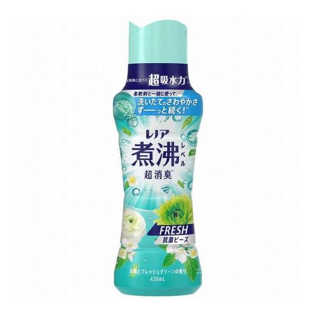 【単品18個セット】 P&amp;Gジャパン レノア煮沸レベル消臭 ビーズみずみずしく香るフレッシュグリーンの香り本体 420mL(代引不可)【送料無料】