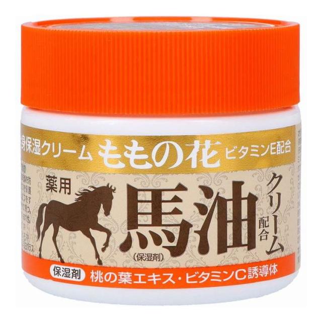 【単品18個セット】 オリヂナル ももの花馬油クリーム 70G(代引不可)【送料無料】