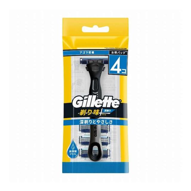 【単品18個セット】 P&amp;Gジャパン ジレット剃り味+プラス深剃り3Bホルダー付(代引不可)【送料無料】