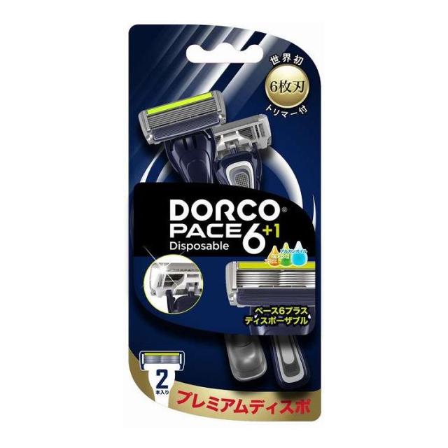 【単品18個セット】 DORCO JAPAN PACE6+1 ディスポ トリマー付 2本入(代引不可)【送料無料】