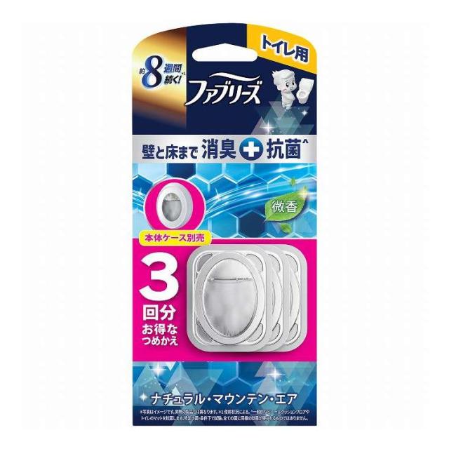 【単品20個セット】 P&Gジャパン ファブリーズトイレ用消臭剤プレミアムシリーズ+ ナチュラルマウンテンエアつめかえ3個パック(代引不可)【送料無料】