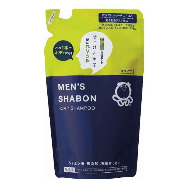 【単品15個セット】 シャボン玉販売 メンズシャボンソープシャンプーつめかえ 化粧品 420ml(代引不可)【送料無料】