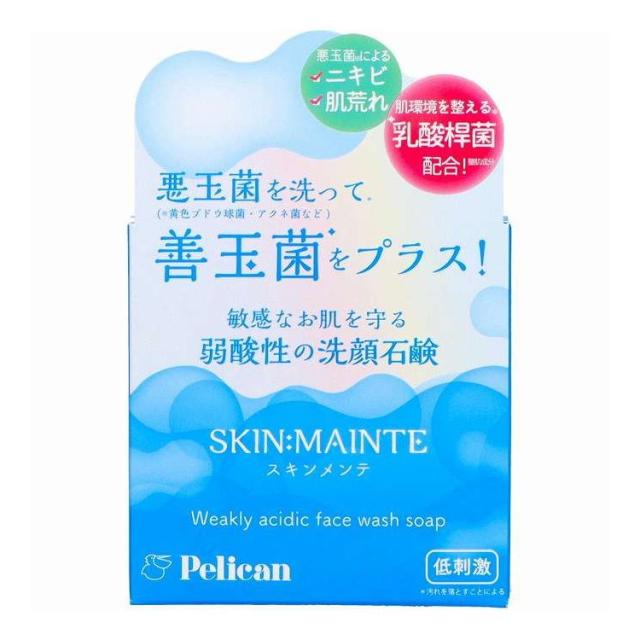 【単品20個セット】 SKIN:MAINTE洗顔石鹸80g ペリカン石鹸(代引不可)【送料無料】