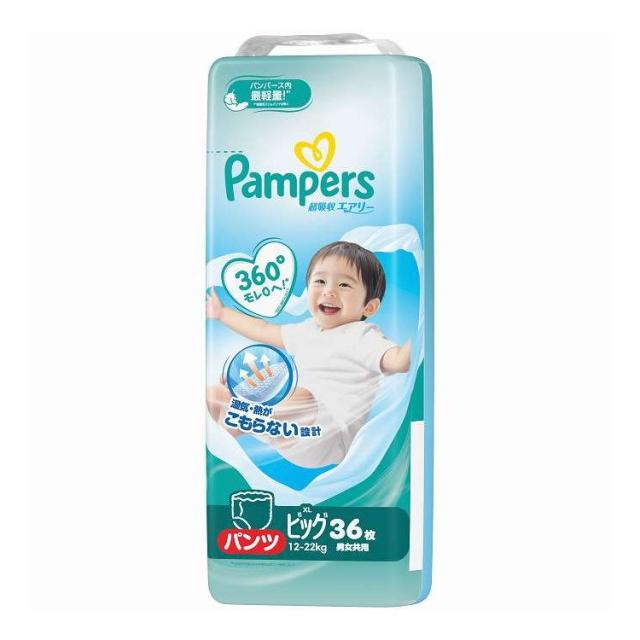 【単品4個セット】 パンパース 超吸収エアリー P&amp;G 36枚(代引不可)【送料無料】