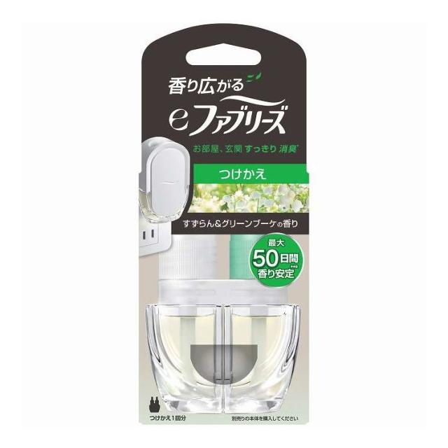 【単品14個セット】 eファブリーズ すずらん&amp;グリーンブーケの香り替 P&amp;G 26ml(代引不可)【送料無料】