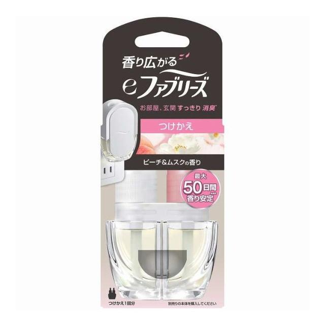 【単品14個セット】 eファブリーズ ピーチ&amp;ムスクの香り替 P&amp;G 26ml(代引不可)【送料無料】