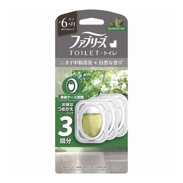 【単品10個セット】 ファブリーズ トイレ用消臭剤プレミアムシリーズ消臭+自然な香りフォレスト&amp;シダーウッド詰替 P&amp;G 1個(代引不可)【送料無料】
