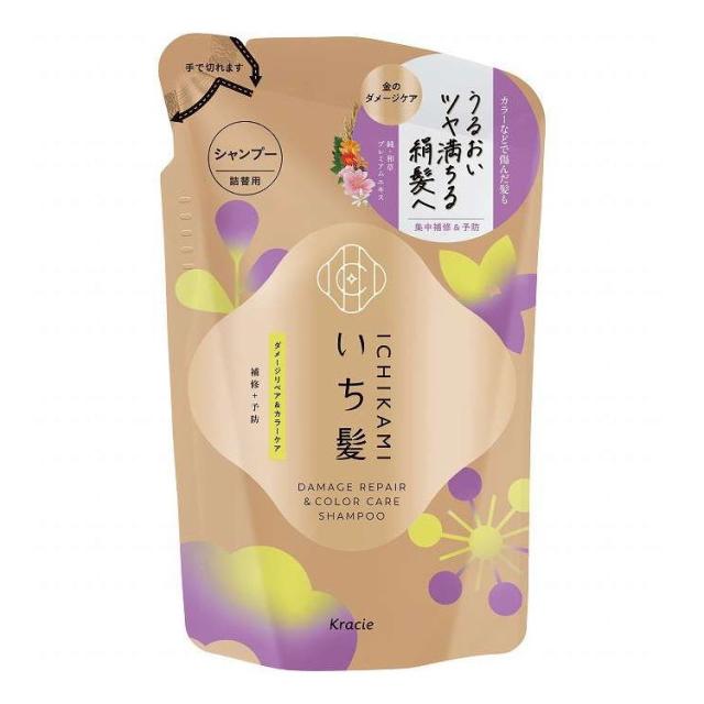 【単品20個セット】 いち髪 ダメージリペア&カラーケア シャンプー 詰替用 クラシエホームプロダクツ販売 320ml(代引不可)【送料無料】