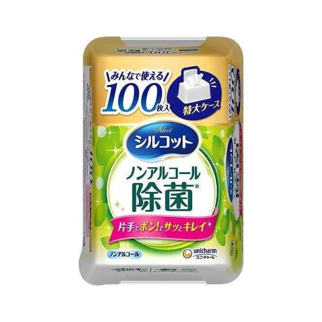 【単品16個セット】 シルコット ノンアルコール除菌ウェットティッシュ本体大容量 ユニ・チャーム 100枚(代引不可)【送料無料】