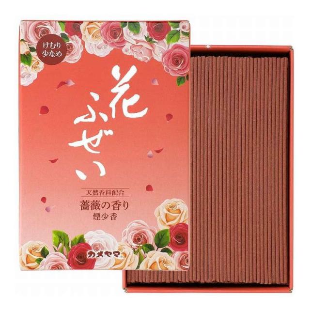 【単品15個セット】 花ふぜい バラ 煙少香 徳用大型 カメヤマ 220g(代引不可)【送料無料】