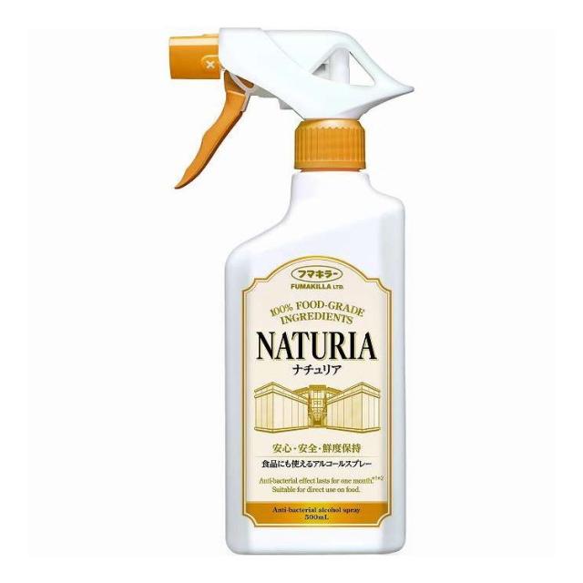 【単品16個セット】 食品にも使えるアルコールスプレーナチュリア フマキラー 500ml(代引不可)【送料無料】