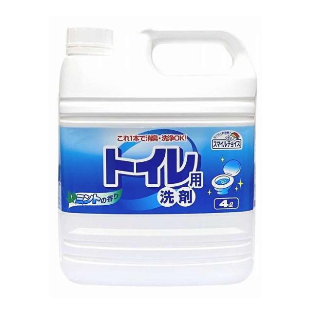 【単品8個セット】 スマイルチョイストイレ用洗剤大容量 ミツエイ 4L(代引不可)【送料無料】