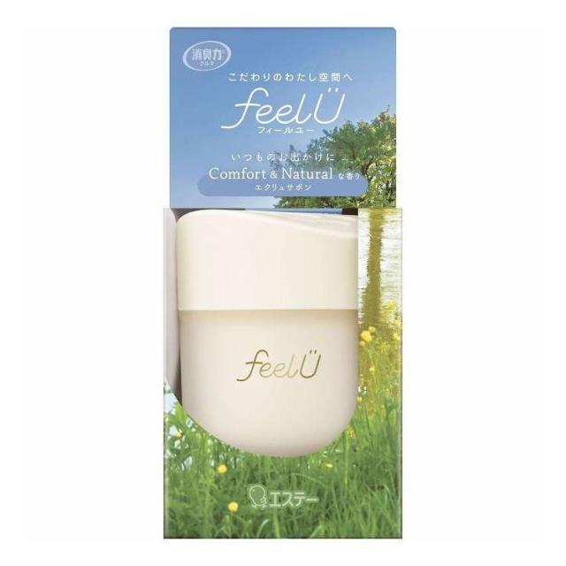 【単品17個セット】 消臭力 クルマ用 feelU ゲルタイプ 本体 エクリュサボン エステー 90G(代引不可)【送料無料】