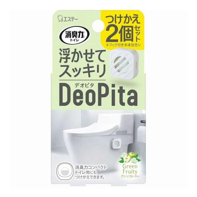 【単品16個セット】 消臭力 DeoPita トイレ用 つけかえ グリーンフルーティー エステー 2個(代引不可)【送料無料】