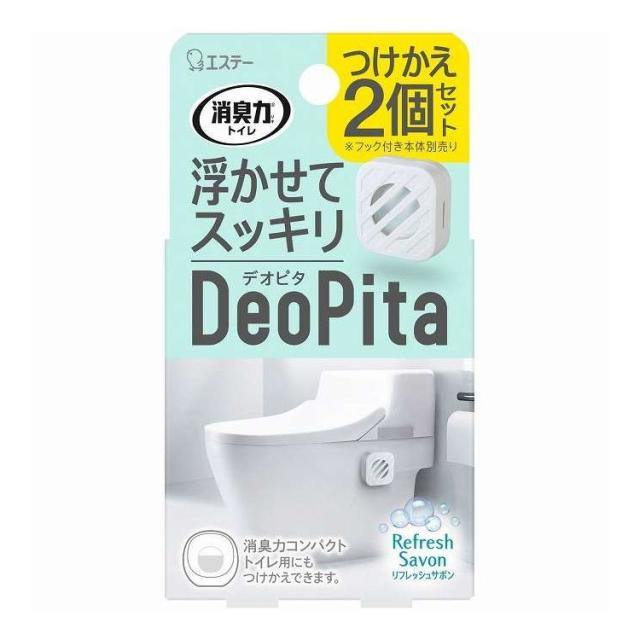 【単品17個セット】 消臭力 DeoPita トイレ用 つけかえ リフレッシュサボン エステー 2個(代引不可)【送料無料】