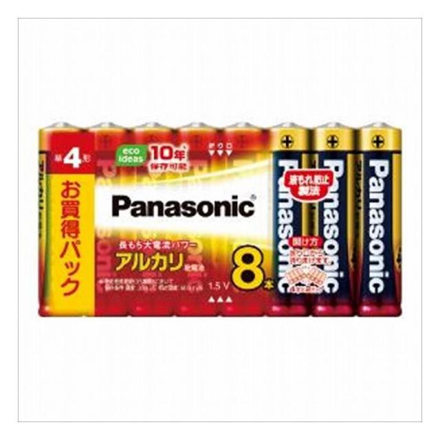 【単品5個セット】パナソニック LR03XJ/8SW アルカリ単4*8P(代引不可)【メール便（ゆうパケット）】【送料無料】