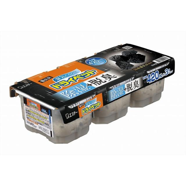 【単品19個セット】 備長炭ドライペット 3個パックT エステー(代引不可)【送料無料】の通販は 6,181円