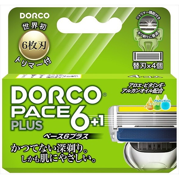 【単品6個セット】PACE6プラス替刃4個 ドルコ(代引不可)【送料無料】