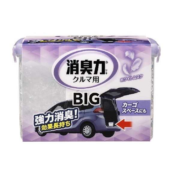 【単品10個セット】クルマの消臭力 BIG 900g 車用消臭芳香剤 ホワイトムスク エステー(代引不可)【送料無料】