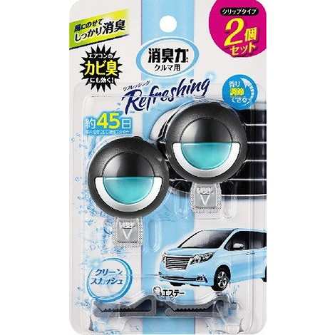 【単品12個セット】クルマの消臭力クリップタイプ2PCS6.4ML エステー(代引不可)【送料無料】の通販は